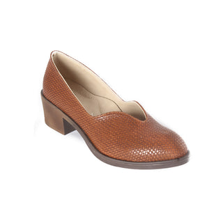 Women’s Low Heels Mid Square (100 %genuine leather)/ honey -8322