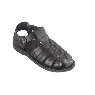 Casual Sandals/ (100 % genuine leather) black -8297