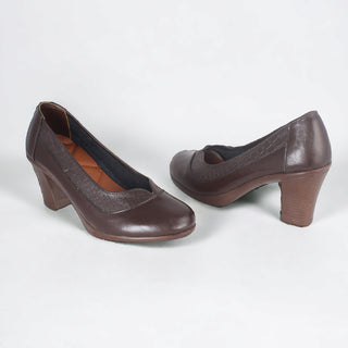 Comfortable high heels shoes/ genuine leather 100 % -8440