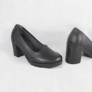 Comfortable high heels shoes/ genuine leather 100 % -8437