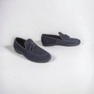 Men  shoes / 100 % genuine leather/ Navy -8572
