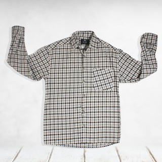 Checkered Long Sleeve Mens Shirt - made in Türkiye -8648