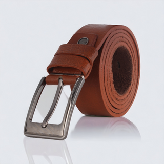 Men's Casual genuine leather Belt - honey/ Made in Egypt -8710