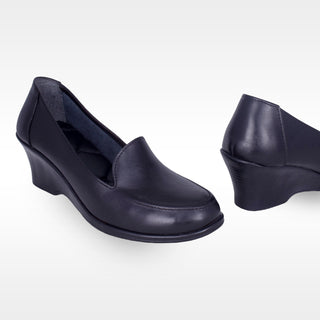 Women Shoes Rocky heels - black / genuine leather 100 %-8433