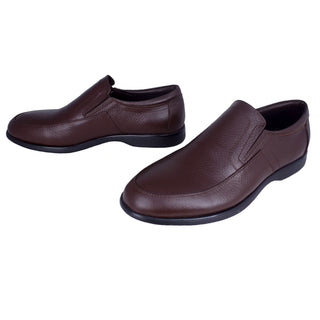 احذية شتوية رسمية جلد طبيعي 100 %، صناعة يدوية – لون بني -6191