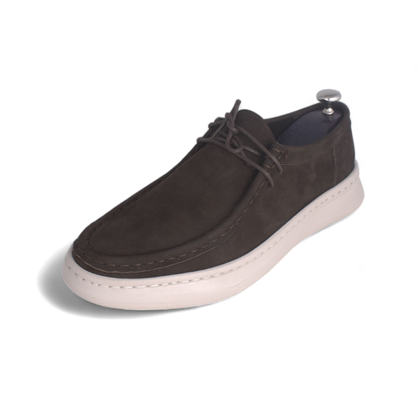 Medical casual shoe / 100% nubuck genuine leather / brown color -8752