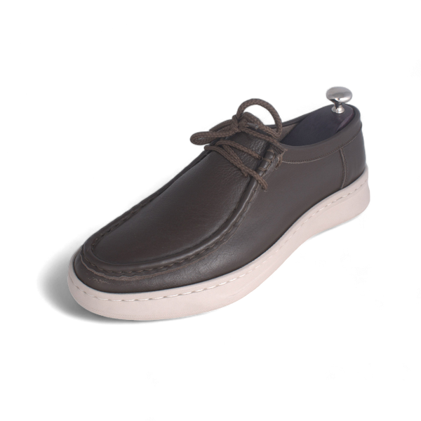 Medical casual shoe / 100% nubuck genuine leather / brown color -8754