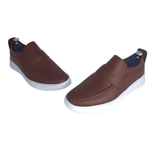 Medical casual shoe / 100% nubuck genuine leather / honey color -8758