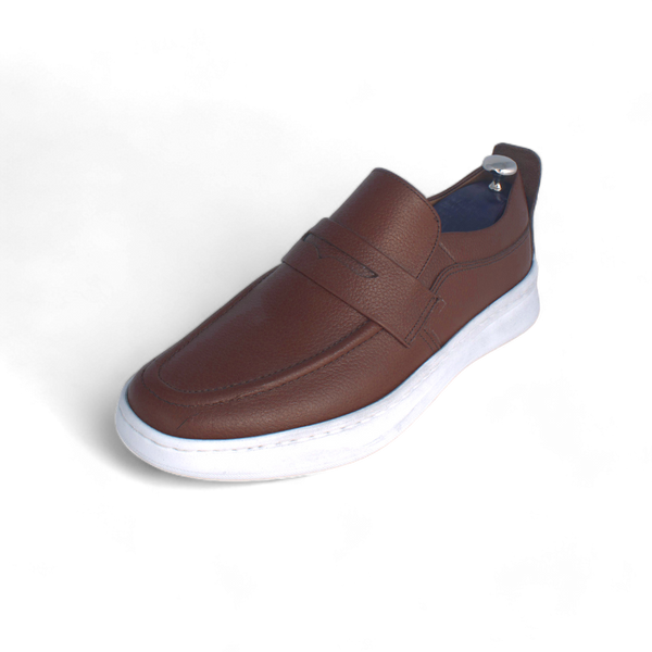 Medical casual shoe / 100% nubuck genuine leather / honey color -8758