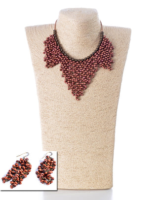 NECKLACE AND EARRINGS SET -1853