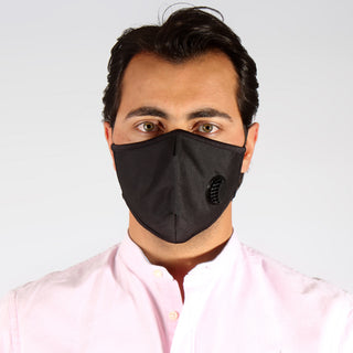 (K 95) Face Mask with inbuilt valve for easy breathing/ black -6286
