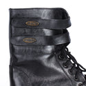 100 % genuine  leather/ men ankle boots/ handmade/ black -6863