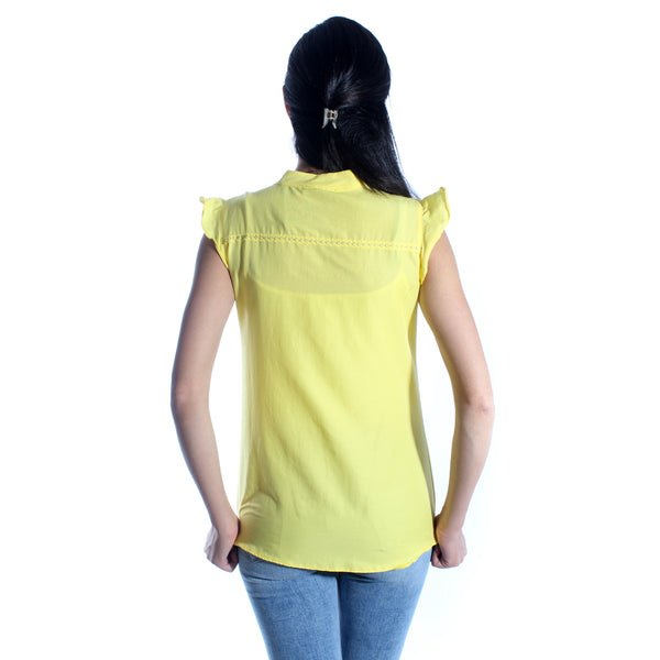 women shirt/yellow/ cotton/ made in Turkey -3455