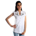 قميص نسائي / أبيض / قطن / صنع في تركيا -3452