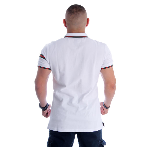 Men's polo t shirt styles- white / made in Turkey -3393
