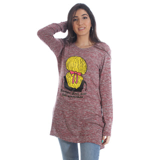 Women Autumn Winter Long Sleeve Tunic Blouse – Free Size -5855