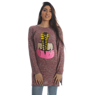 Women Autumn Winter Long Sleeve Tunic Blouse – Free Size -5867