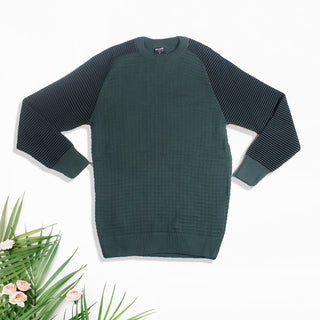 acrylic Men’s Round Neck Full Sleeve Color green Winter T Shirt -7921