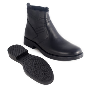 Winter shoes / 100% genuine leather -black -7937