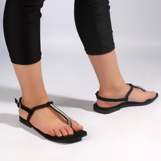 elegant women sandal/ blak/ made in turkey -7765