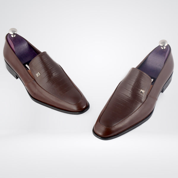 Formal shoes / 100% genuine leather -Brown -8166