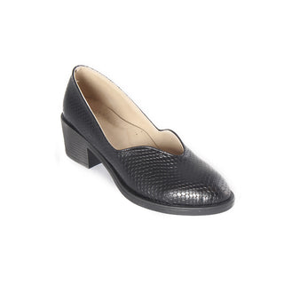 Women’s Low Heels Mid Square (100 %genuine leather)/ black -8320
