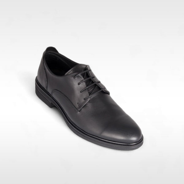 Comfortable shoes 100% genuine leather / black -8845