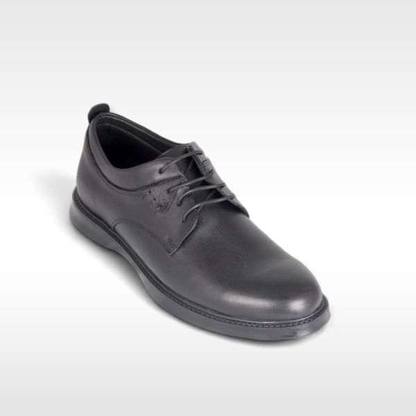 Comfortable shoes 100% genuine leather / black -8847