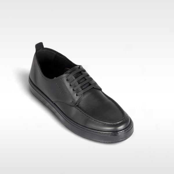 casual shoes 100 % genuine leather / black -8836