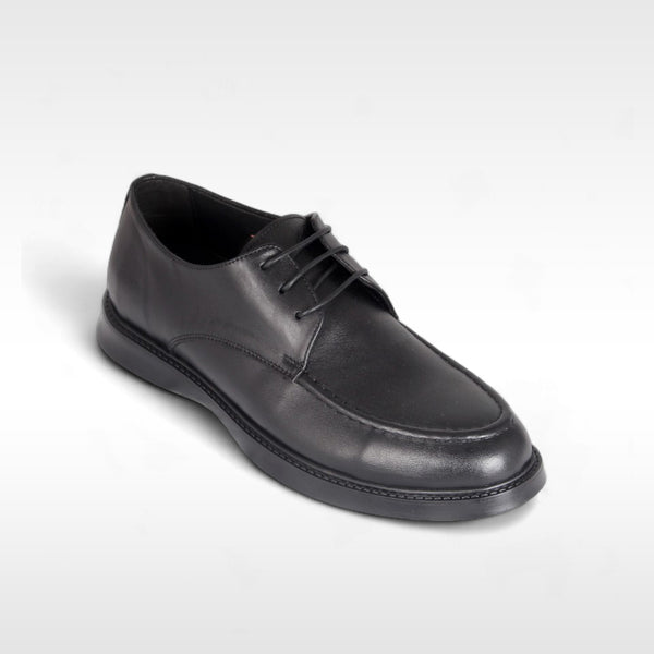 Comfortable shoes 100% genuine leather / black -8850