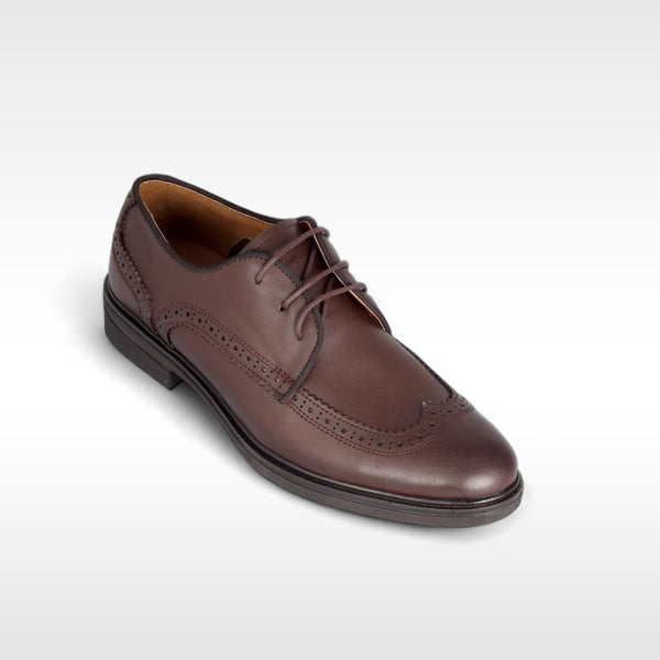 Comfortable shoes 100% genuine leather / brown -8857