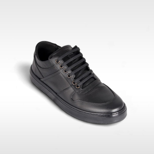 casual shoes 100 % genuine leather / black -8838