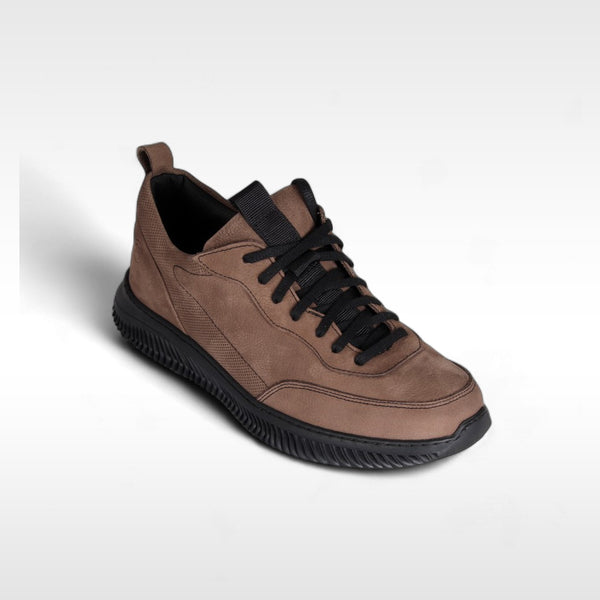 casual shoes 100 % genuine leather /  cappuccino -8842