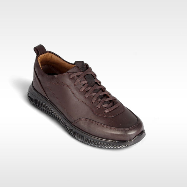 casual shoes 100 % genuine leather / brown -8840