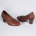 Comfortable high heels shoes/ genuine leather 100 % -8441