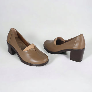 Comfortable high heels shoes/ genuine leather 100 % -8417