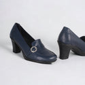 Comfortable high heels shoes/ genuine leather 100 % -8458