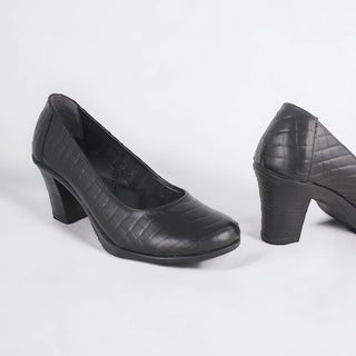 Comfortable high heels shoes/ genuine leather 100 % -8434