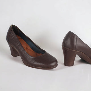 Comfortable high heels shoes/ genuine leather 100 % -8449