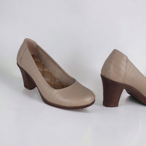 Comfortable high heels shoes/ genuine leather 100 % -8419