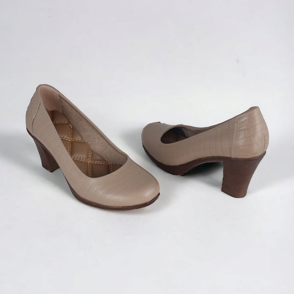 Comfortable high heels shoes/ genuine leather 100 % -8419