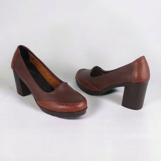 Comfortable high heels shoes/ genuine leather 100 % -8451