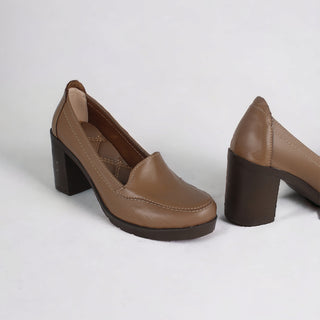 Comfortable high heels shoes/ genuine leather 100 % -8421