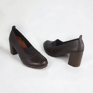 Comfortable high heels shoes/ genuine leather 100 % -8452