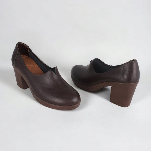 Comfortable high heels shoes/ genuine leather 100 % -8453