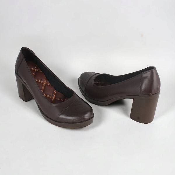 Comfortable high heels shoes/ genuine leather 100 % -8454