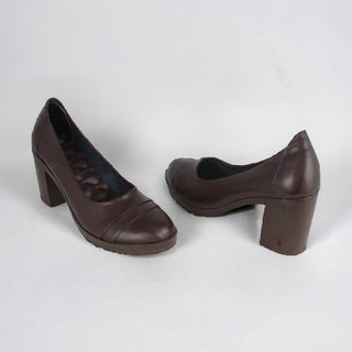 Comfortable high heels shoes/ genuine leather 100 % -8455