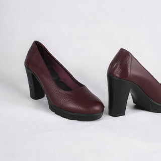 Comfortable high heels shoes/ genuine leather 100 % -8461