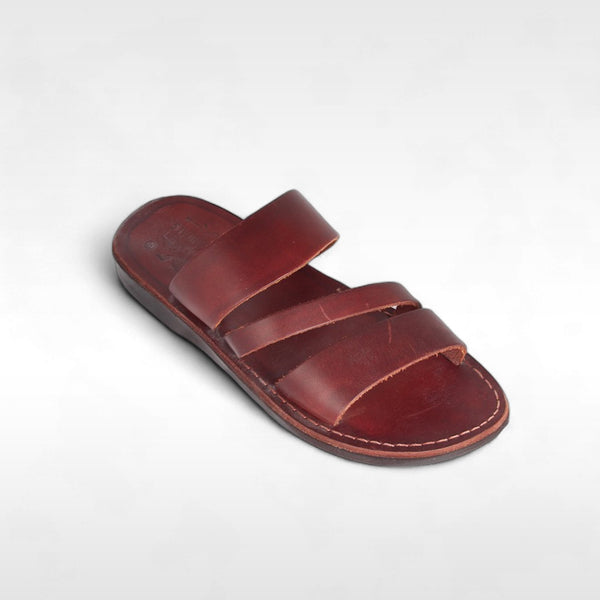 Comfortable men Slippers/ 100% genuine leather/ brown -8804