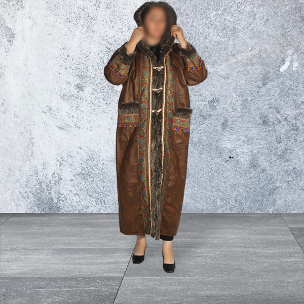 Winter Women's fur  - brown color -8634